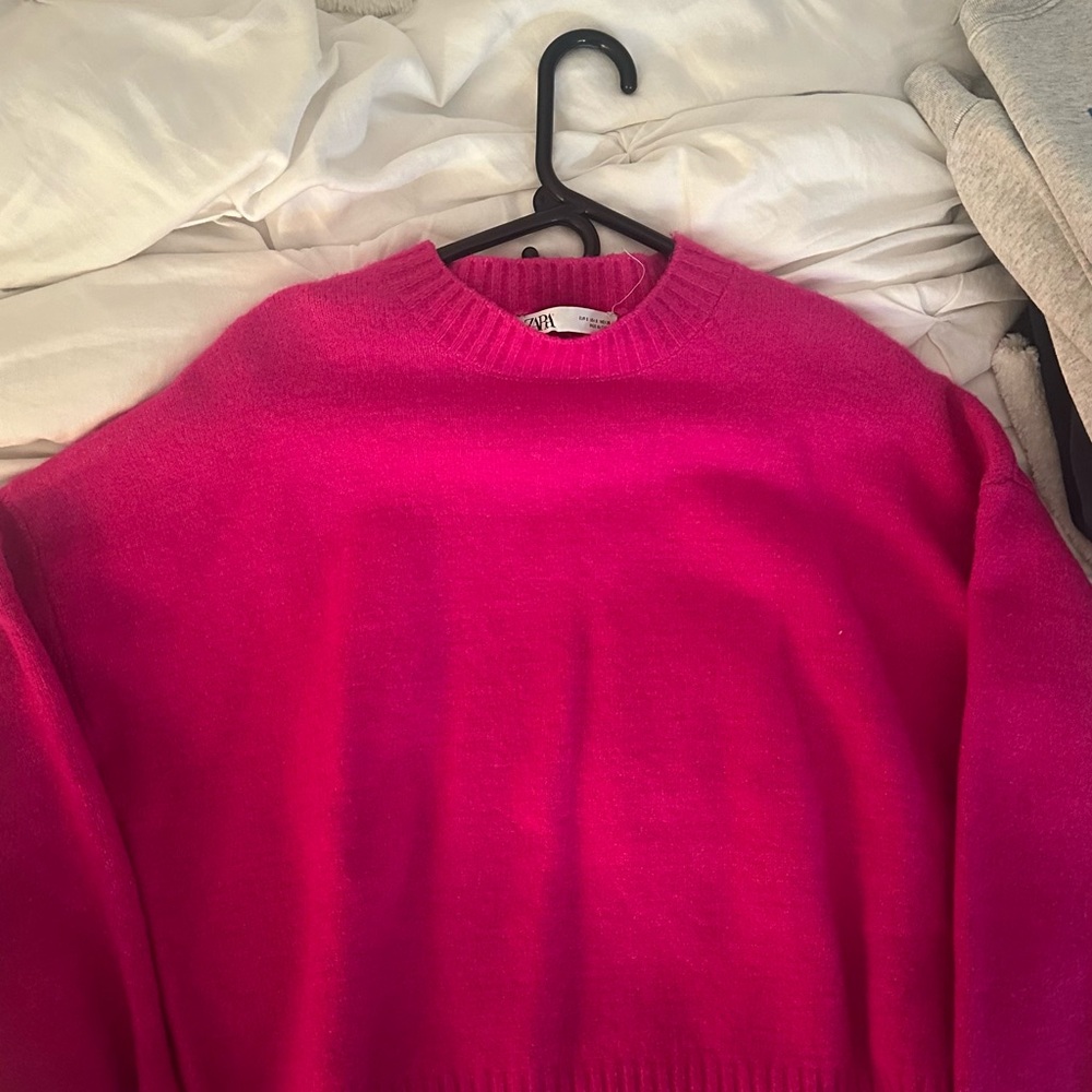 Zara Pink Crew Neck Sweater